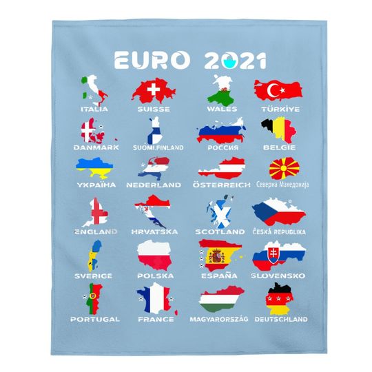 Euro 2021 Baby Blanket Jersey All Countries Participating In Euro 2021 Baby Blanket European Cup 2021 Football Team Baby Blanket Football Baby Blankets Baby Blanket Baby Blanket Baby Blanket