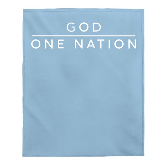 One Nation Under God Line Art Patriotic Christian Baby Blanket