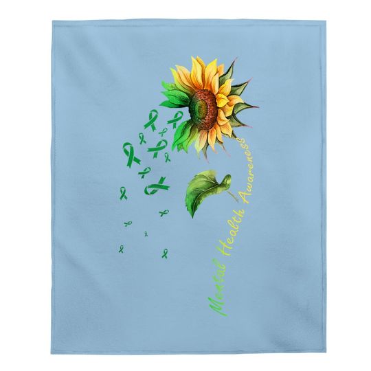 Mental Health Awareness Sunflower Baby Blanket