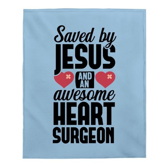 Open Heart Surgery Survivor Jesus Bypass Recovery Gift Baby Blanket