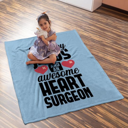 Open Heart Surgery Survivor Jesus Bypass Recovery Gift Baby Blanket