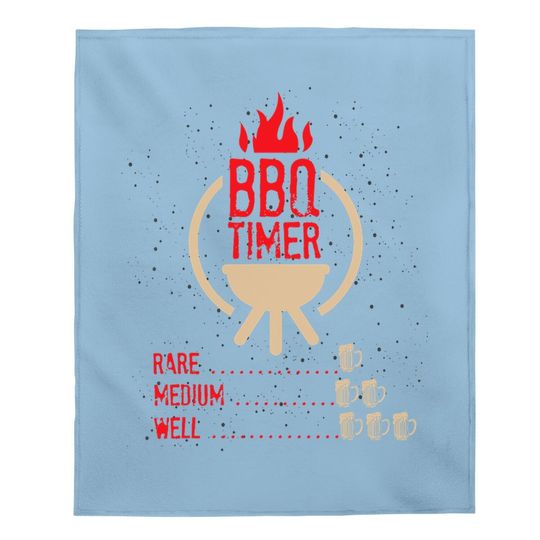 Bbq Timer Barbecue Baby Blanket