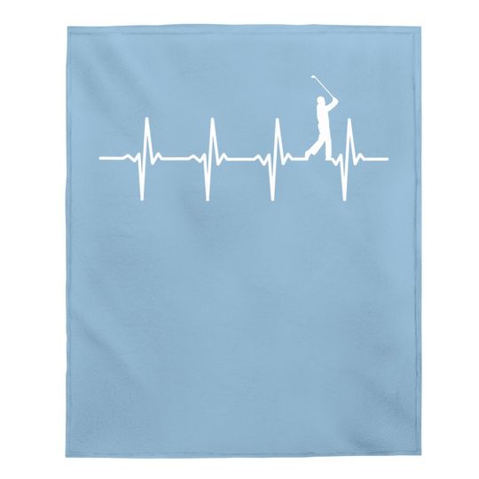 Golf Heartbeat Baby Blanket For Golfers
