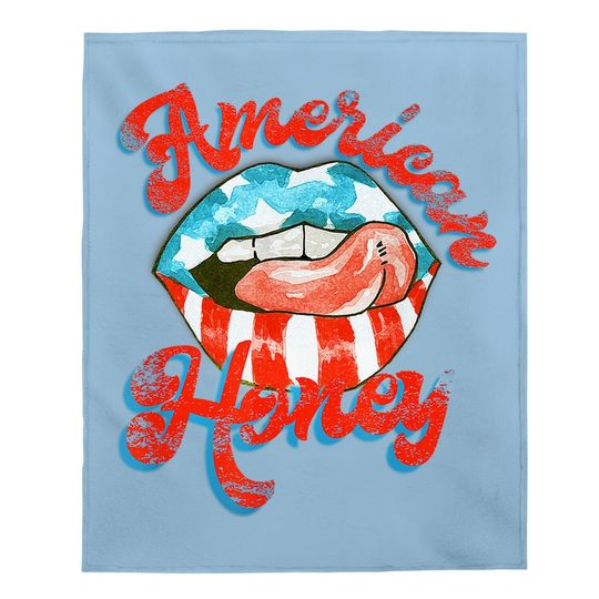Usa Lips American Honey Baby Blanket