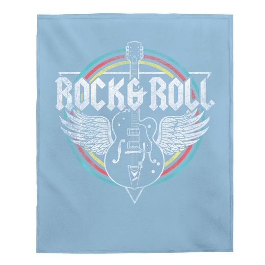 Rock & Roll Guitar Wings Music Baby Blanket