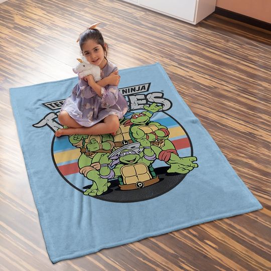 Teenage Mutant Ninja Turtles Retro Spot Logo Baby Blanket-baby Blanket