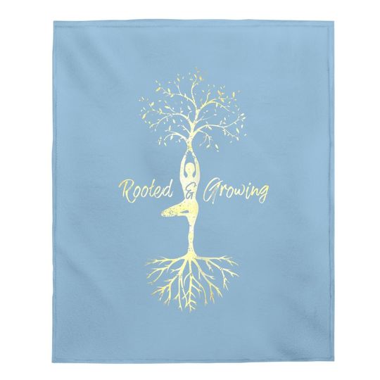 Yoga Saying Yoga Tree Of Life Baby Blanket