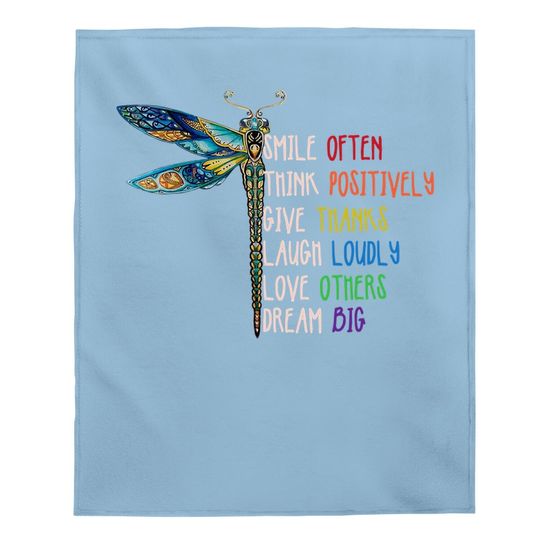 Motivation Inspiration Cute Dragonfly Baby Blanket