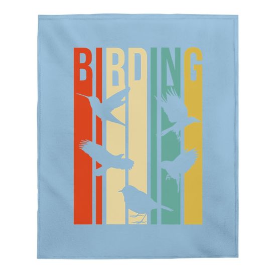 Vintage Style Birding Baby Blanket For Birders With Birds
