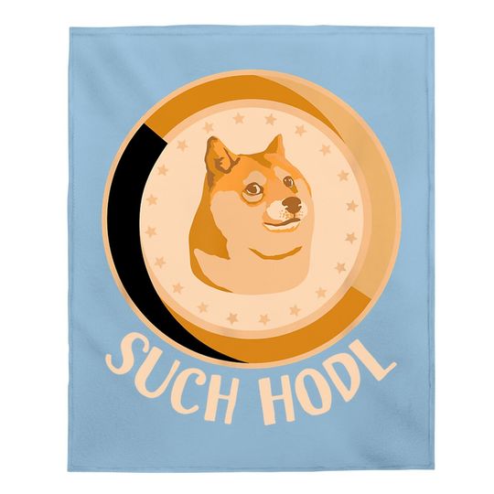 Dogecoin Coin Such Hodl A Funny Crypto Doge Baby Blanket