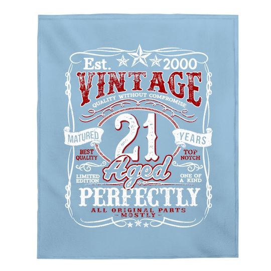 Vintage 21st Birthday 2000 Limited Edition Born In 2000 Baby Blanket