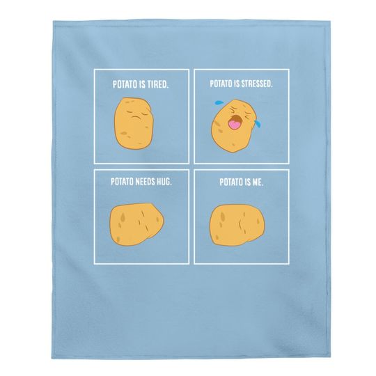 Potato Meme I'm A Potato Vegetarian Vegetable Baby Blanket