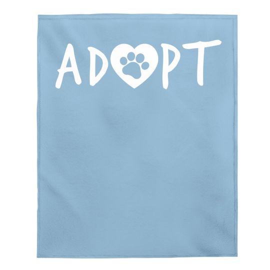 Adopt Pawprint Dog Cat Pet Shelter Rescue Baby Blanket