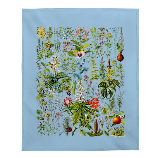 Vintage Flower Baby Blanket, Flower Baby Blanket, Plant Baby Blanket, Gardening Baby Blanket