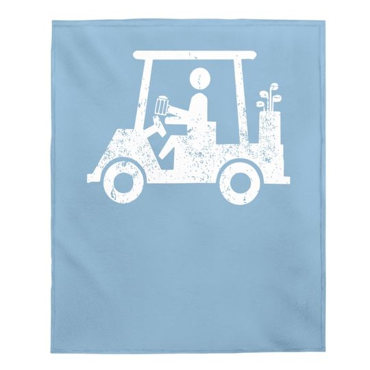 Golfer Holding Beer Funny Golf Outing Baby Blanket