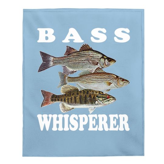 Bass Fishing Freshwater Fish Fisherman Bass Whisperer Baby Blanket
