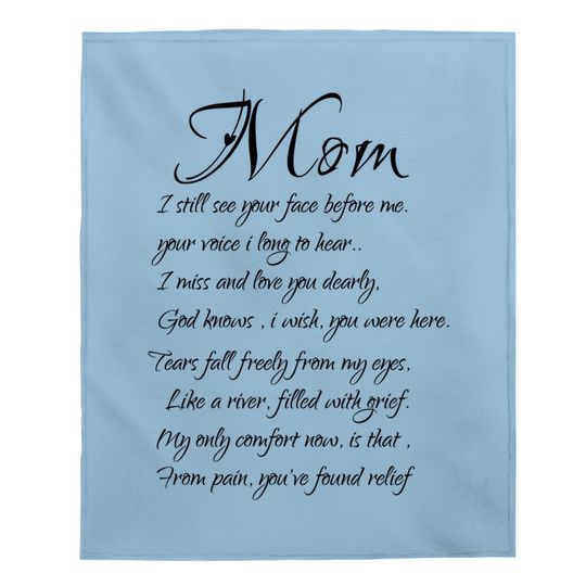 Mom I Miss And Love You Memory Of My Mother Baby Blanket
