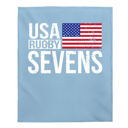 Usa Rugby Sevens 7s Proud Fans Of American Team Baby Blanket