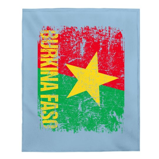 Burkina Faso Flag Vintage Baby Blanket