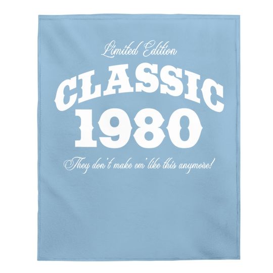 Gift For 41 Year Old: Vintage Classic Car 1980 41st Birthday Baby Blanket