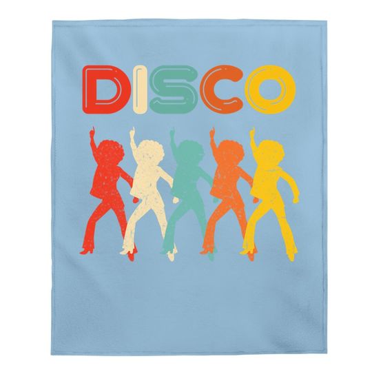 Disco 70s Themed Baby Blanket Vintage Retro Dancing Baby Blanket