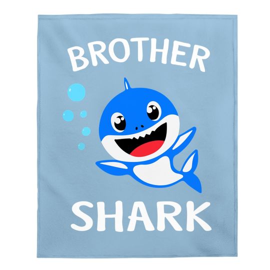 Brother Shark Gift - Cute Baby Shark Design Family Set Baby Blanket