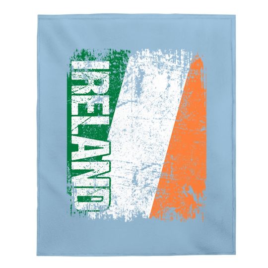 Ireland Flag Vintage Distressed Baby Blanket