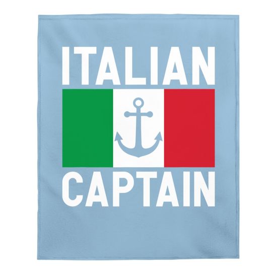 Flag Of Italy Italian Captain Baby Blanket
