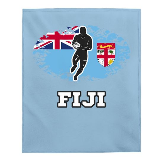 Fiji Flag Rugby Team Baby Blanket