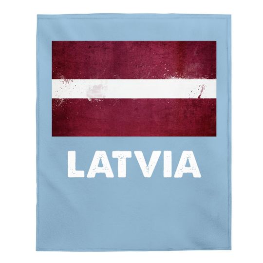 Latvia Flag Baby Blanket