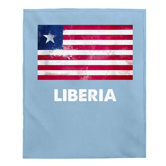 Liberia Flag Baby Blanket