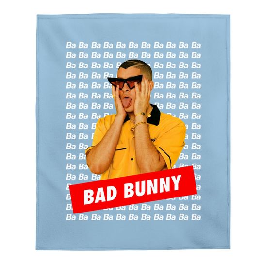 Acid Lemon Bad Bunny Merch Bad Bunny Baby Blanket Black