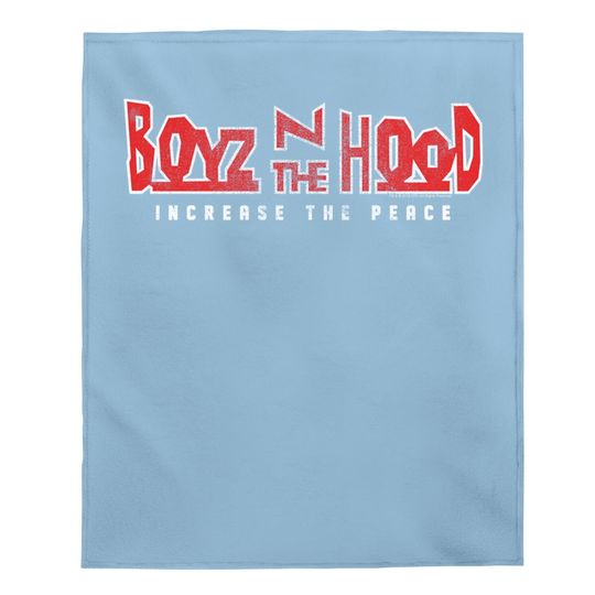 Boyz N The Hood 2 Color Distressed Logo Increase The Peace Baby Blanket