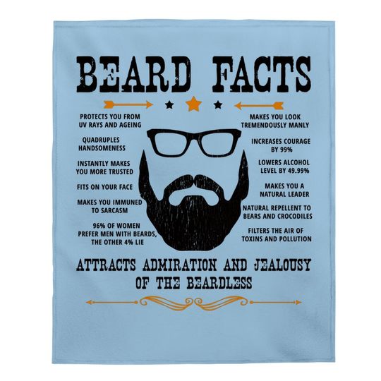 Beard Facts Beard Lover Baby Blanket
