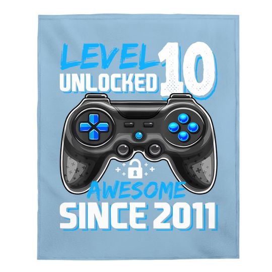 Level 10 Unlocked Awesome Video Game Gift Baby Blanket