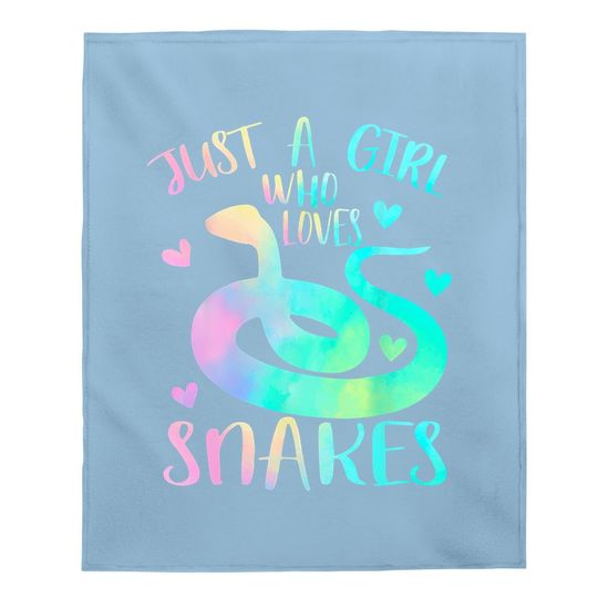 Just A Girl Who Loves Snakes Themed Lover Girls Baby Blanket