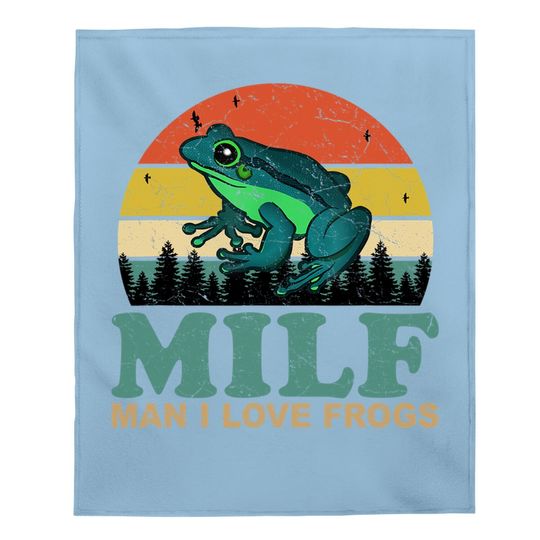 I Love Frogs Saying Amphibian Lovers Baby Blanket