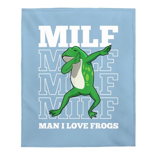 I Love Frogs Dabbing Amphibian Baby Blanket