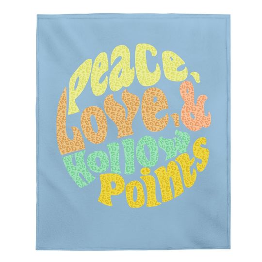 Peace Love And Hollow Points Baby Blanket