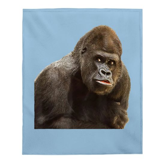 Gorilla Ape Wildlife Zoo Animals Prints Preservation Baby Blanket