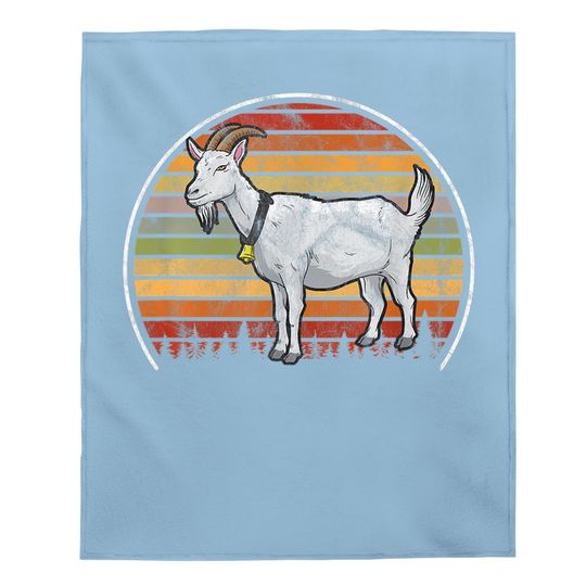 Vintage Goats Farmer Retro Goat Baby Blanket