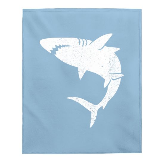 Graphic Great White Shark Family Baby Blanket