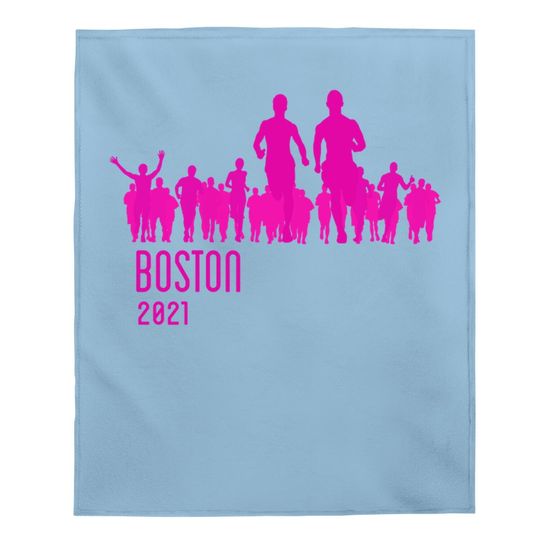 2021 Boston Runners Baby Blanket