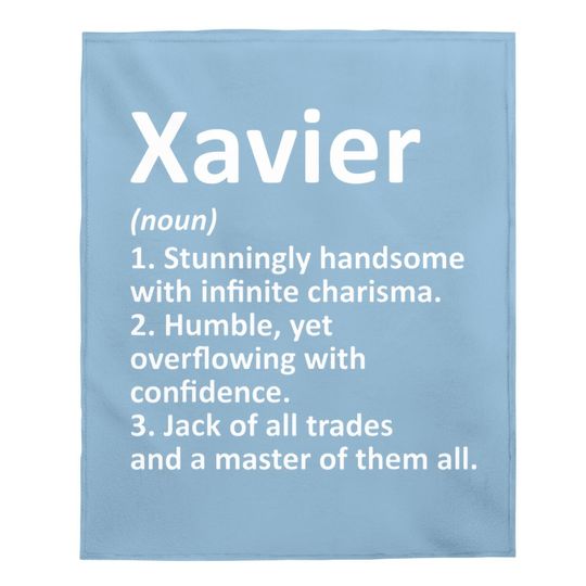 Xavier Definition Personalized Name Birthday Gift Idea Baby Blanket