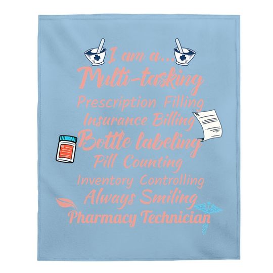 Pharmacy Tech Baby Blanket