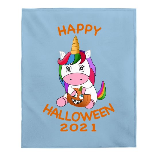 Halloween Unicorn Baby Blanket