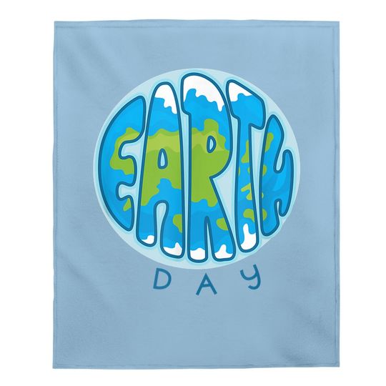 Retro Happy Earth Day, Environment, Saving The Planet Baby Blanket