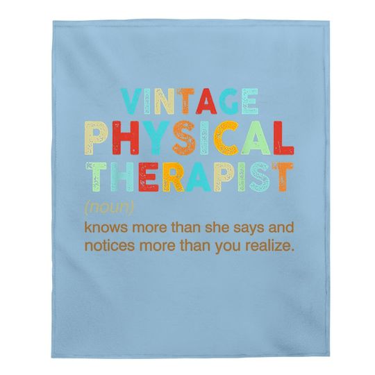 Vintage Physical Therapist Baby Blanket