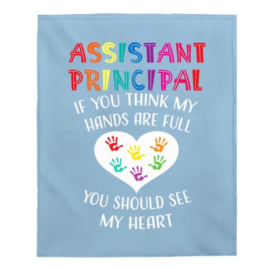 Assistant Principal Cute Teacher Appreciation Baby Blanket