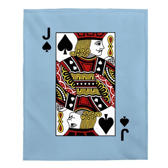 Jack Of Spades Blackjack Cards Poker 21 J Baby Blanket